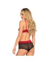 LEG AVENUE SET DOS PIEZAS ROJO Y NEGRO L XL