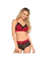 LEG AVENUE SET DOS PIEZAS ROJO Y NEGRO L XL