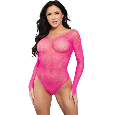 LEG AVENUE BODY REJILLA CRISTALIZADA VERDE