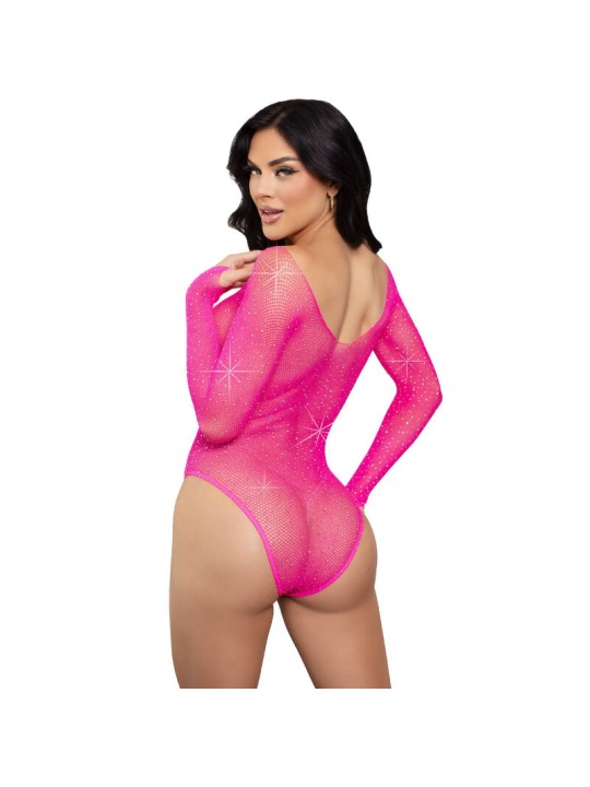 LEG AVENUE BODY REJILLA CRISTALIZADA VERDE