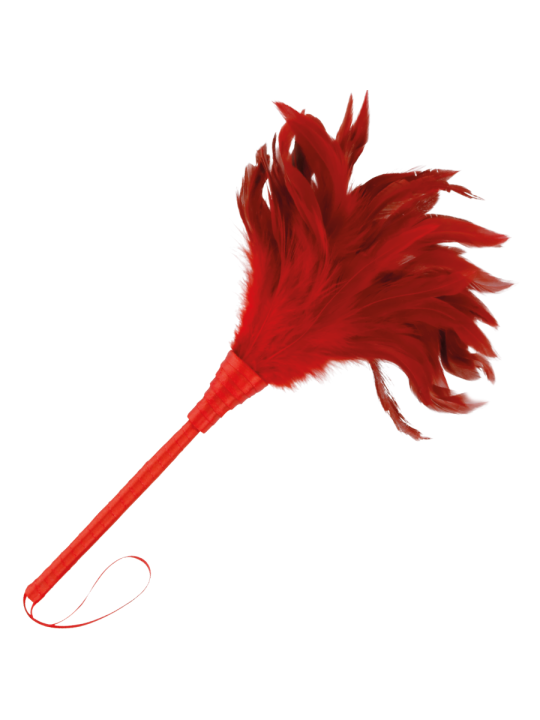 DARKNESS PLUMA ESTIMULADORA ROJO 24CM