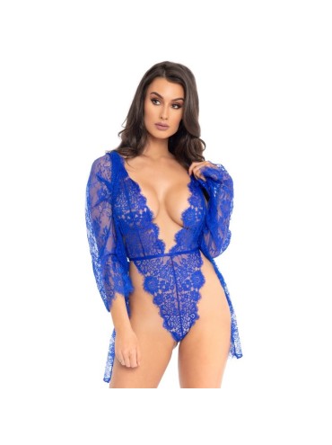 LEG AVENUE SET CON TEDDY Y BATA AZUL L