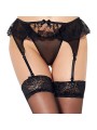 QUEEN LINGERIE TANGA CON LIGUERO NEGRO L XL