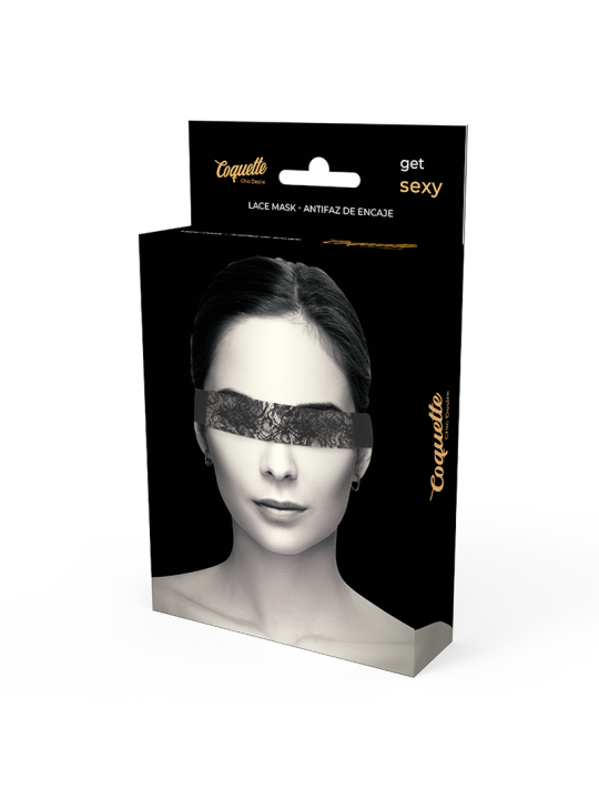 COQUETTE CHIC DESIRE ANTIFAZ ENCAJE NEGRO CINTA