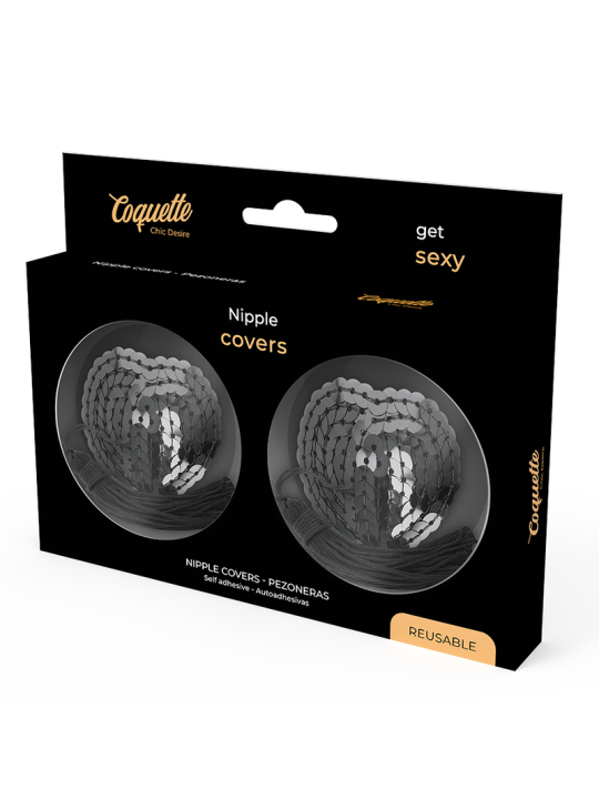COQUETTE CHIC DESIRE CUBRE PEZONES NEGRO LENTEJUELAS