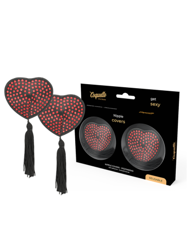 COQUETTE CHIC DESIRE CUBRE PEZONES ROJO NEGRO