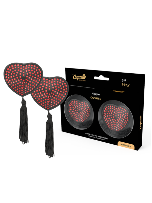COQUETTE CHIC DESIRE CUBRE PEZONES ROJO NEGRO