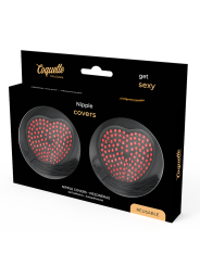 COQUETTE CHIC DESIRE CUBRE PEZONES ROJO NEGRO