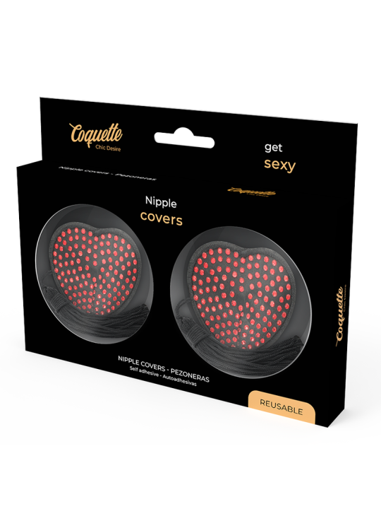 COQUETTE CHIC DESIRE CUBRE PEZONES ROJO NEGRO