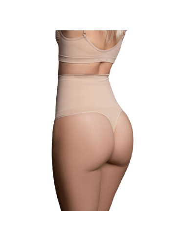 BYE BRA FAJA SIN COSTURAS ESTILO TANGA BEIGE TALLA M