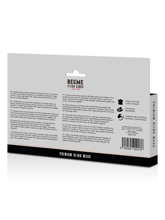 BEGME BLACK EDITION ANTIFAZ ELASTICO CON FORRO DE NEOPRENO