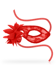 OHMAMA MASKS ANTIFAZ CON ENCAJES Y FLOR ROJO