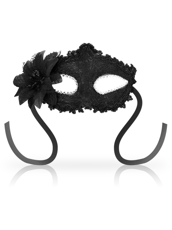 OHMAMA MASKS ANTIZAZ ESTILO VENECIANO FLOR LATERAL NEGRA