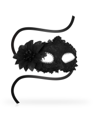 OHMAMA MASKS ANTIZAZ ESTILO VENECIANO FLOR LATERAL NEGRA