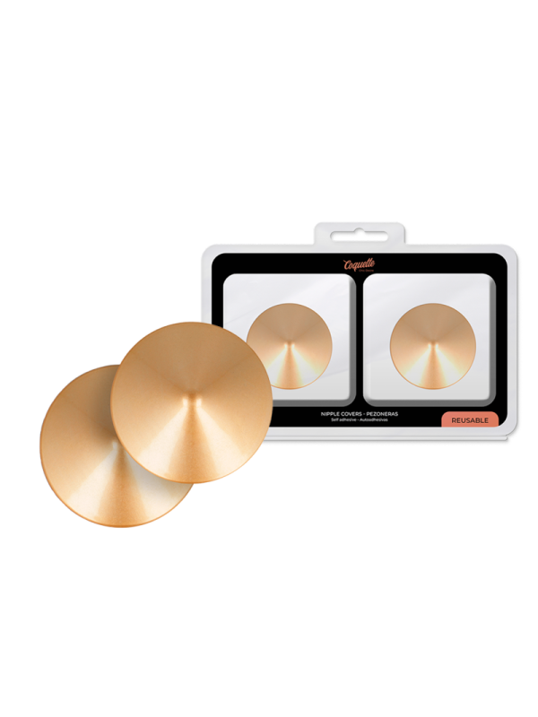 COQUETTE CHIC DESIRE CUBRE PEZONES METAL CIRCULOS DORADOS