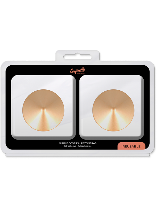 COQUETTE CHIC DESIRE CUBRE PEZONES METAL CIRCULOS DORADOS