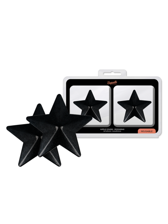 COQUETTE CHIC DESIRE CUBRE PEZONES METAL ESTRELLAS NEGRAS