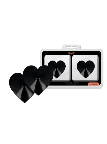 COQUETTE CHIC DESIRE CUBRE PEZONES METAL CORAZONES NEGROS