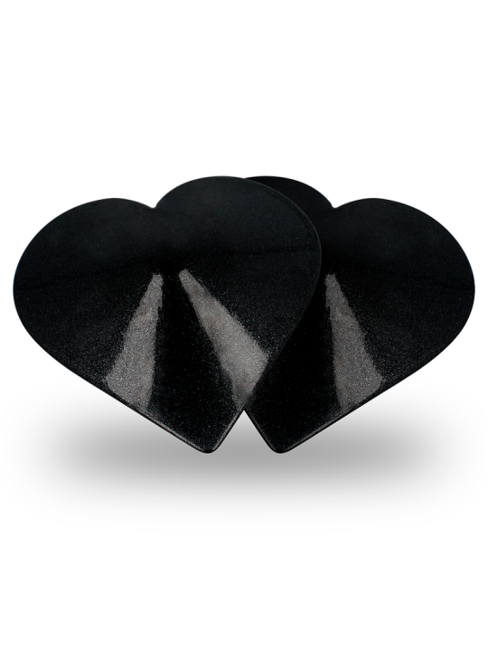COQUETTE CHIC DESIRE CUBRE PEZONES METAL CORAZONES NEGROS