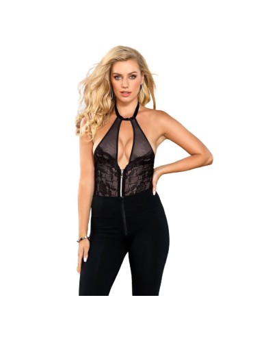 SUBBLIME TEDDY ENCAJE FLORAL CREMALLERA L XL