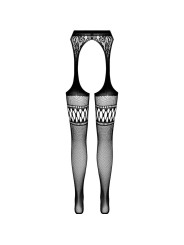 PASSION S026 MEDIAS CON LIGUERO NEGRO TALLA UNICA