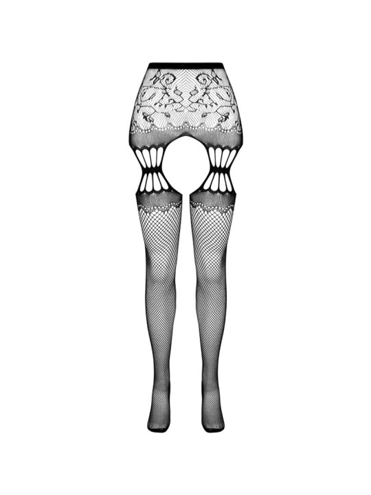 PASSION S027 MEDIAS CON LIGUERO NEGRO TALLA UNICA