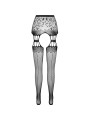 PASSION S027 MEDIAS CON LIGUERO NEGRO TALLA UNICA
