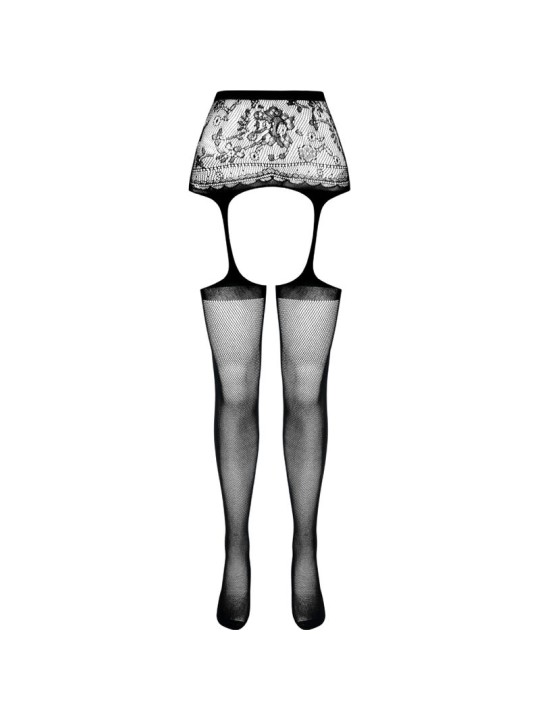 PASSION S028 MEDIAS CON LIGUERO NEGRO TALLA UNICA