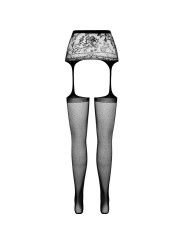 PASSION S028 MEDIAS CON LIGUERO NEGRO TALLA UNICA