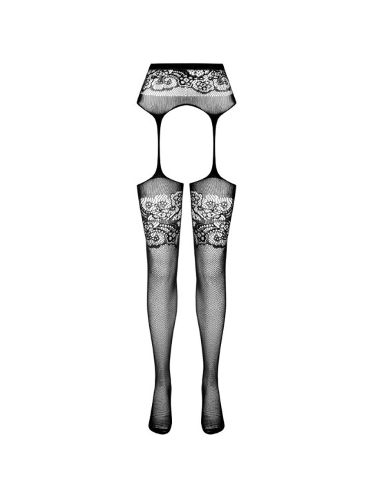 PASSION S029 MEDIAS CON LIGUERO NEGRO TALLA UNICA