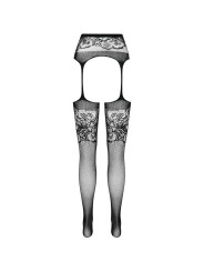 PASSION S029 MEDIAS CON LIGUERO NEGRO TALLA UNICA