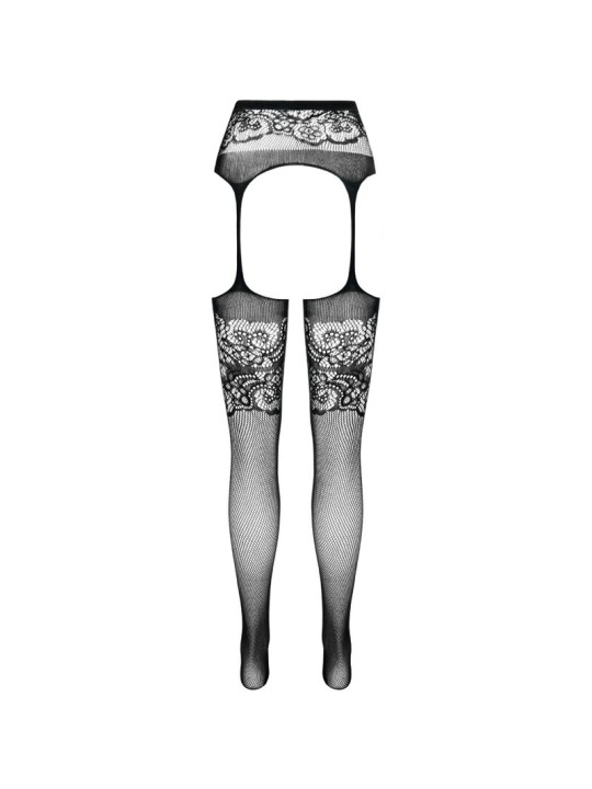 PASSION S029 MEDIAS CON LIGUERO NEGRO TALLA UNICA
