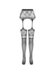 PASSION S030 MEDIAS CON LIGUERO NEGRO TALLA UNICA