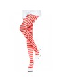 LEG AVENUE MEDIAS DE RAYAS BLANCO ROJO