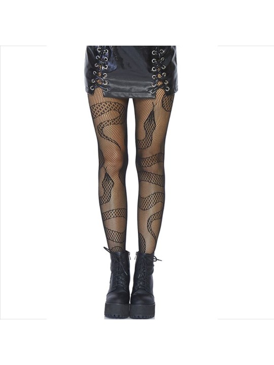 LEG AVENUE MEDIAS DE RED SERPIENTES NEGRO
