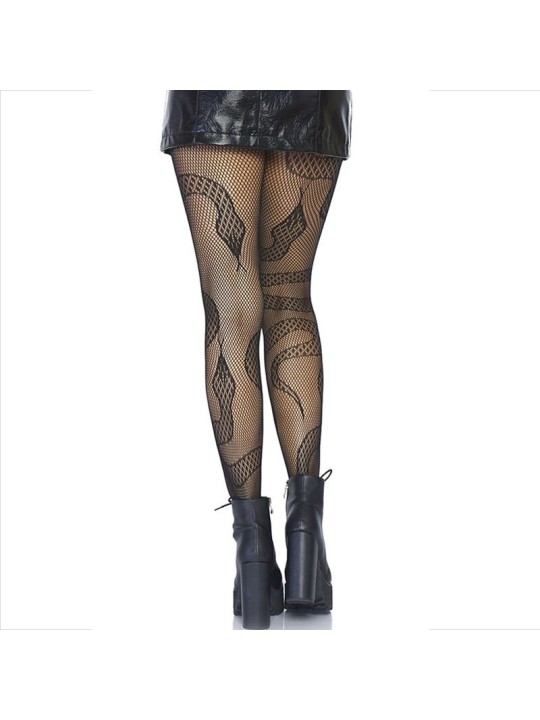 LEG AVENUE MEDIAS DE RED SERPIENTES NEGRO