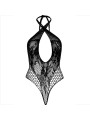 LEG AVENUE TEDDY HALTER CON ENCAJE NEGRO