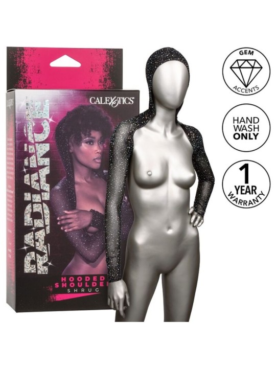 CALEXOTICS RADIANCE ENCOGIMIENTO DE HOMBROS CON CAPUCHA PEDRERIA
