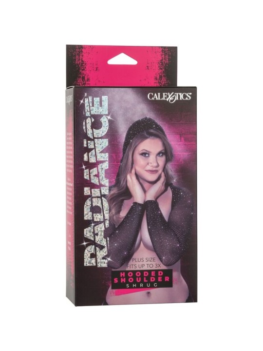 CALEXOTICS RADIANCE ENCOGIMIENTO DE HOMBROS CON CAPUCHA PEDRERIA TALLA GRANDE
