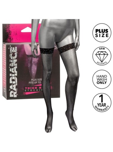 CALEXOTICS RADIANCE MEDIAS HASTA EL MUSLO PEDRERIA TALLA GRANDE