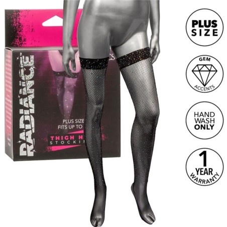 CALEXOTICS RADIANCE MEDIAS HASTA EL MUSLO PEDRERIA TALLA GRANDE