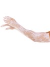 LEG AVENUE GUANTES RED FLORAL BLANCO