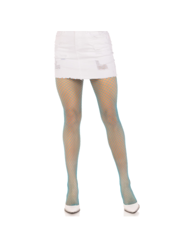 LEG AVENUE PANTIMEDIAS REJILLA LYCRA AZUL