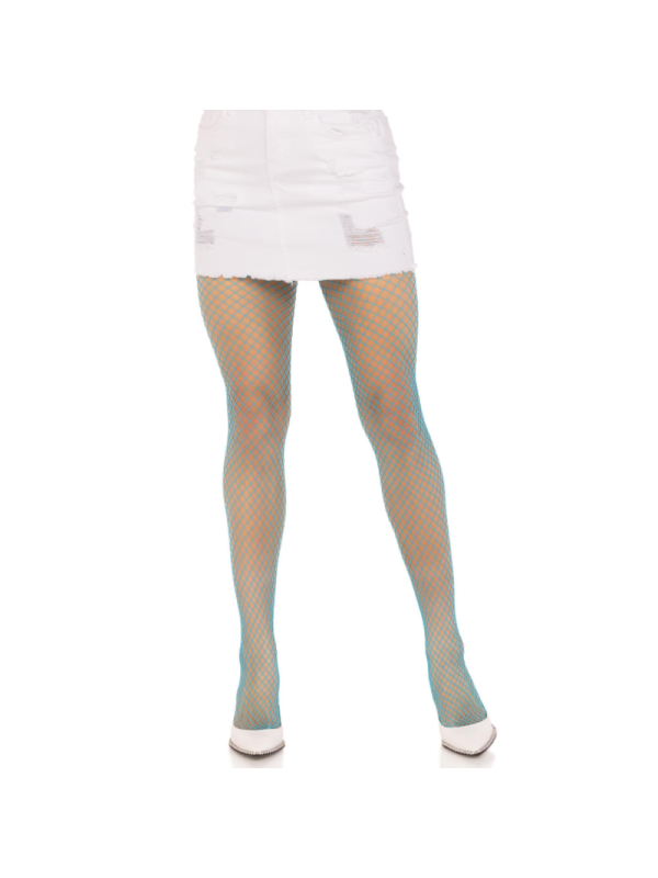 LEG AVENUE PANTIMEDIAS REJILLA LYCRA AZUL