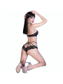 CHILIROSE CR 4428 SUJETADOR PANTIES NEGRO S M