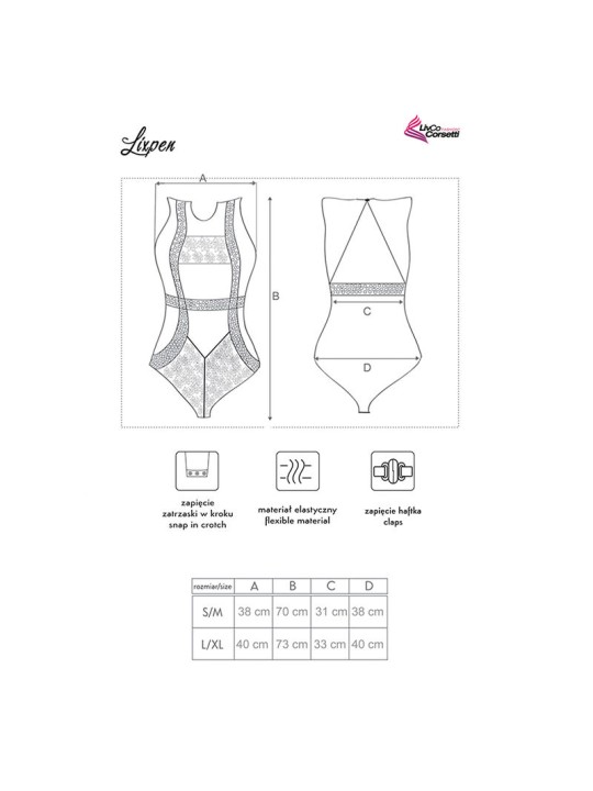LIVCO CORSETTI FASHION LIXPEN LC 90612 BODY NEGRO