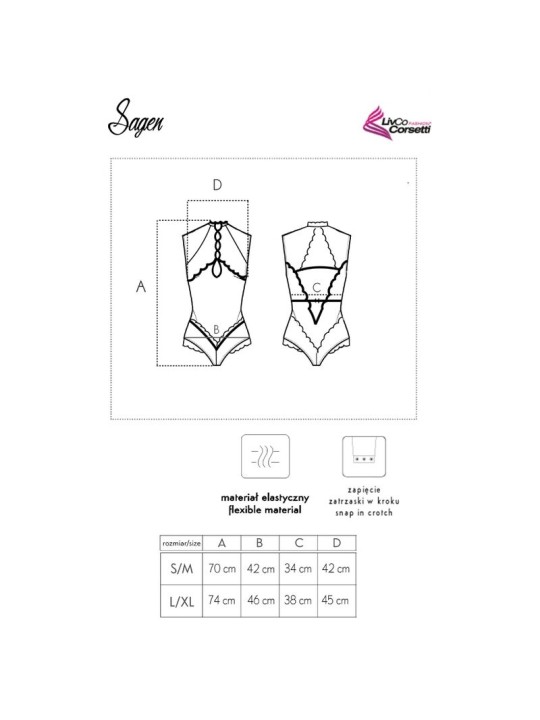 LIVCO CORSETTI FASHION SAGEN LC 90694 BODY NEGRO