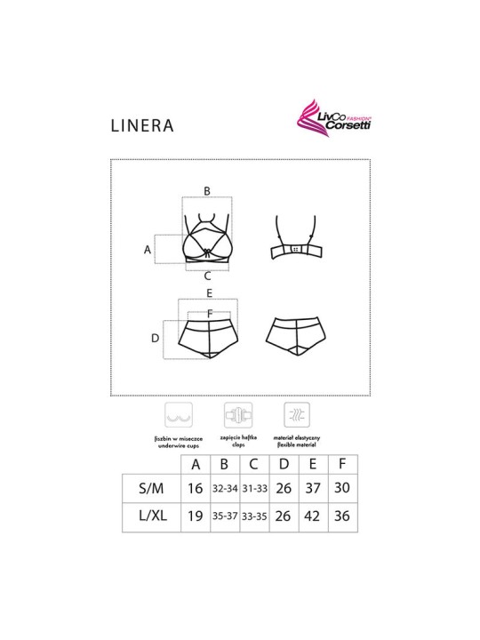 LIVCO CORSETTI FASHION LINERA FOR THE SENSES COLLECTION SUJETADOR PANTY NEGRO