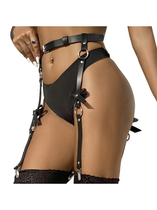 SUBBLIME ARNES DE PIERNA CADENA CUERO NEGRO TALLA UNICA
