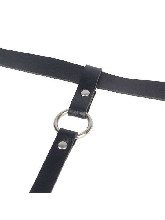 SUBBLIME ARNES DE PIERNA CADENA CUERO NEGRO TALLA UNICA